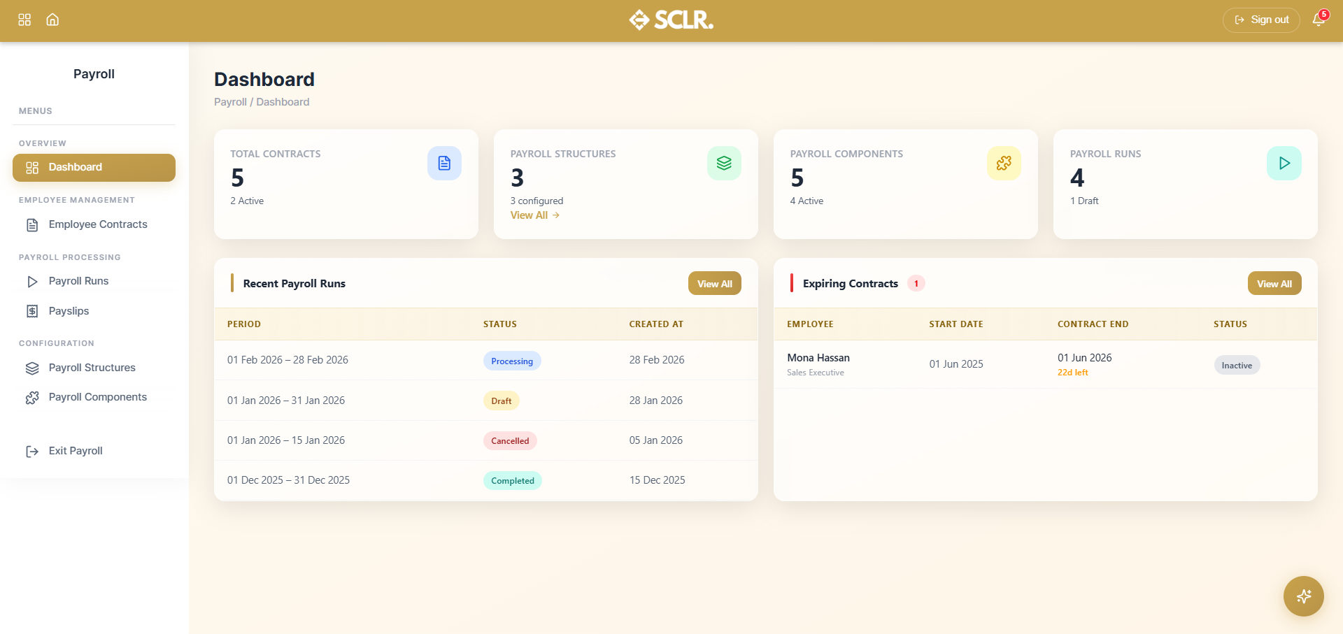 Payroll Dashboard